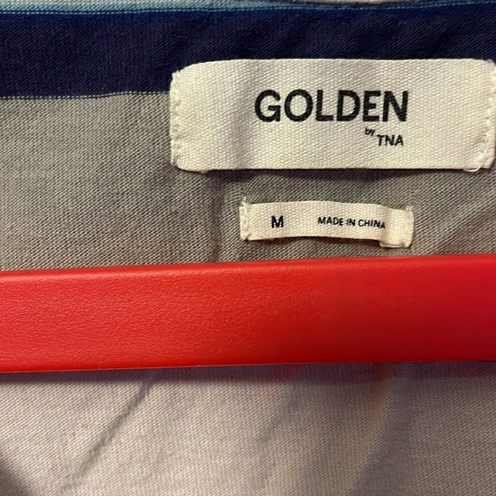 Aritzia Golden TNA striped t shirt. - Picture 2 of 4